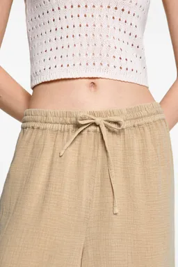 Pantalón palazzo algodón de Mango Teen en Pantalones para argentina