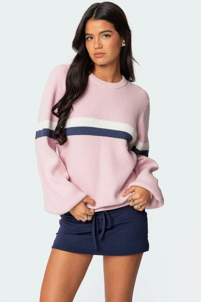 Nautical sweater oversize rayas de Edikted en Buzos y Sweaters para argentina