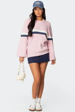 Nautical sweater oversize rayas de Edikted en Buzos y Sweaters para argentina