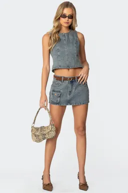 Mini falda denim cargo quinlan de Edikted en Shorts para argentina