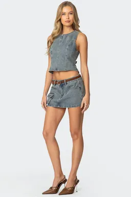 Mini falda denim cargo quinlan de Edikted en Shorts para argentina