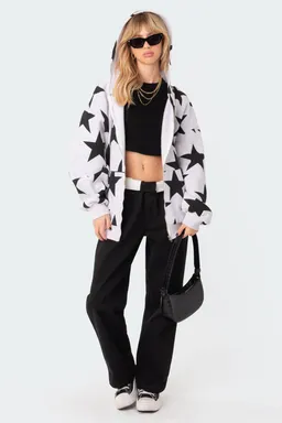 Buzo con capucha oversized star de Edikted en Buzos y Sweaters para argentina