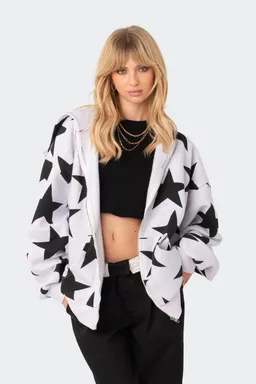 Buzo con capucha oversized star de Edikted en Buzos y Sweaters para argentina