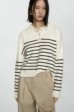 Sweater cuello abotonado de Mango en Buzos y Sweaters para argentina