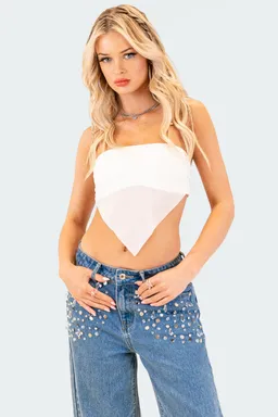 Top triángulo malla strapless de Edikted en Tops para argentina
