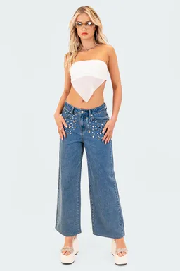 Top triángulo malla strapless de Edikted en Tops para argentina