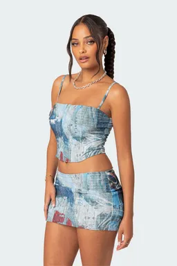 Corset mesh estampado love letter de Edikted en Bodies para argentina