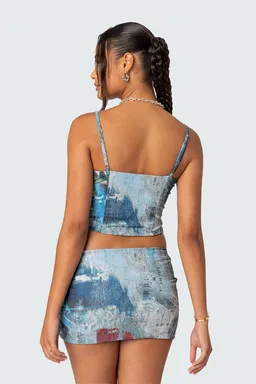 Corset mesh estampado love letter de Edikted en Bodies para argentina