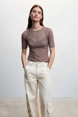 Remera semitransparente sujetador de Mango en Remeras para argentina