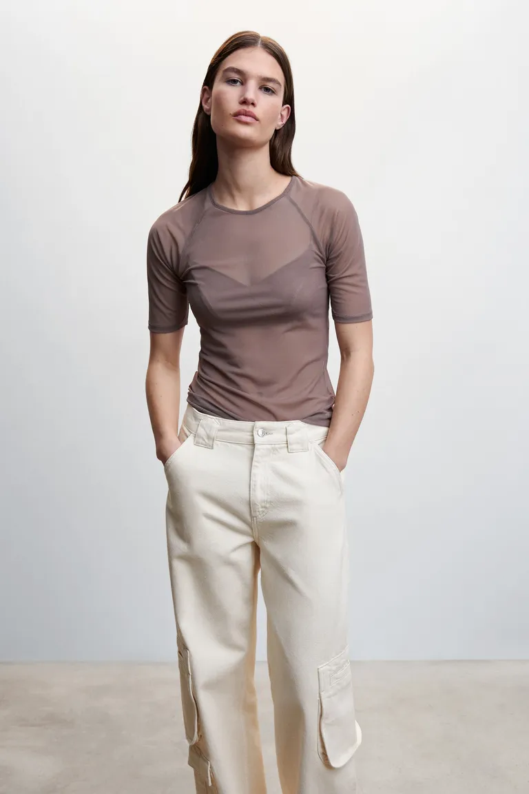 Remera semitransparente sujetador de Mango en Remeras para argentina