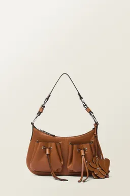 Bolso hombro piel fruncido de Mango en Bolsos y Carteras para argentina
