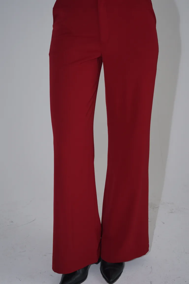 Pantalón sastrero de corte recto con botamanga ancha, cierre frontal y bolsillos laterales de Naíma en Pantalones para argentina