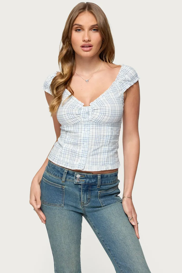 Top dolsy cuadros botones de Edikted en Blusas para argentina