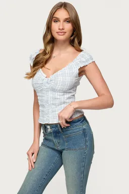 Top dolsy cuadros botones de Edikted en Blusas para argentina
