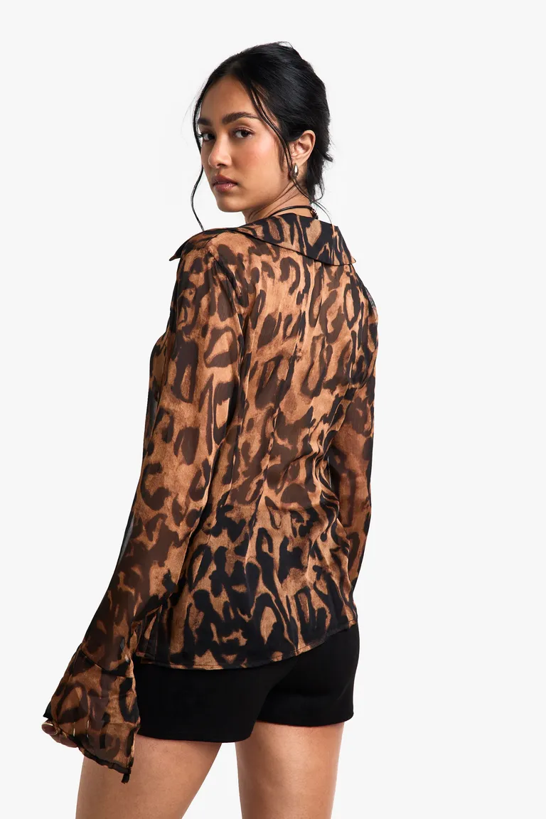 Top leopardo manga larga de Boohoo en Blusas para argentina