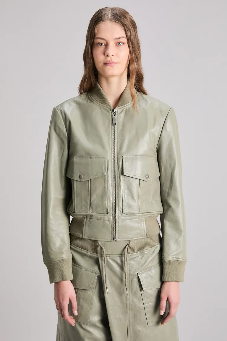Chaqueta rebel en cuero sintético con cierre frontal y bolsillos de Kosiuko en Chaquetas para argentina
