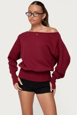 Sweater oversize con hombros descubiertos de Edikted en Buzos y Sweaters para argentina