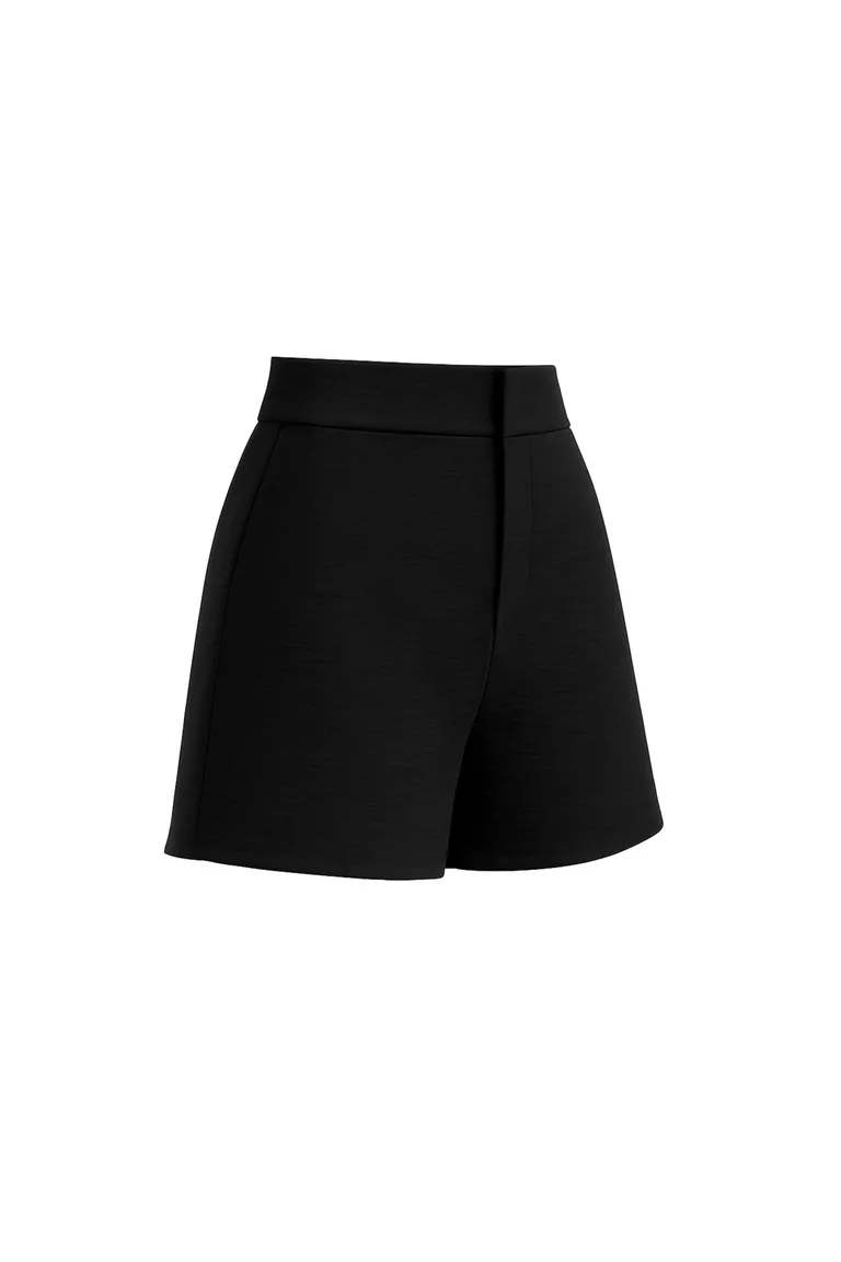 Shorts negro de twill con cierre y botón en la cintura para un estilo casual y cómodo de Naíma en Shorts para argentina