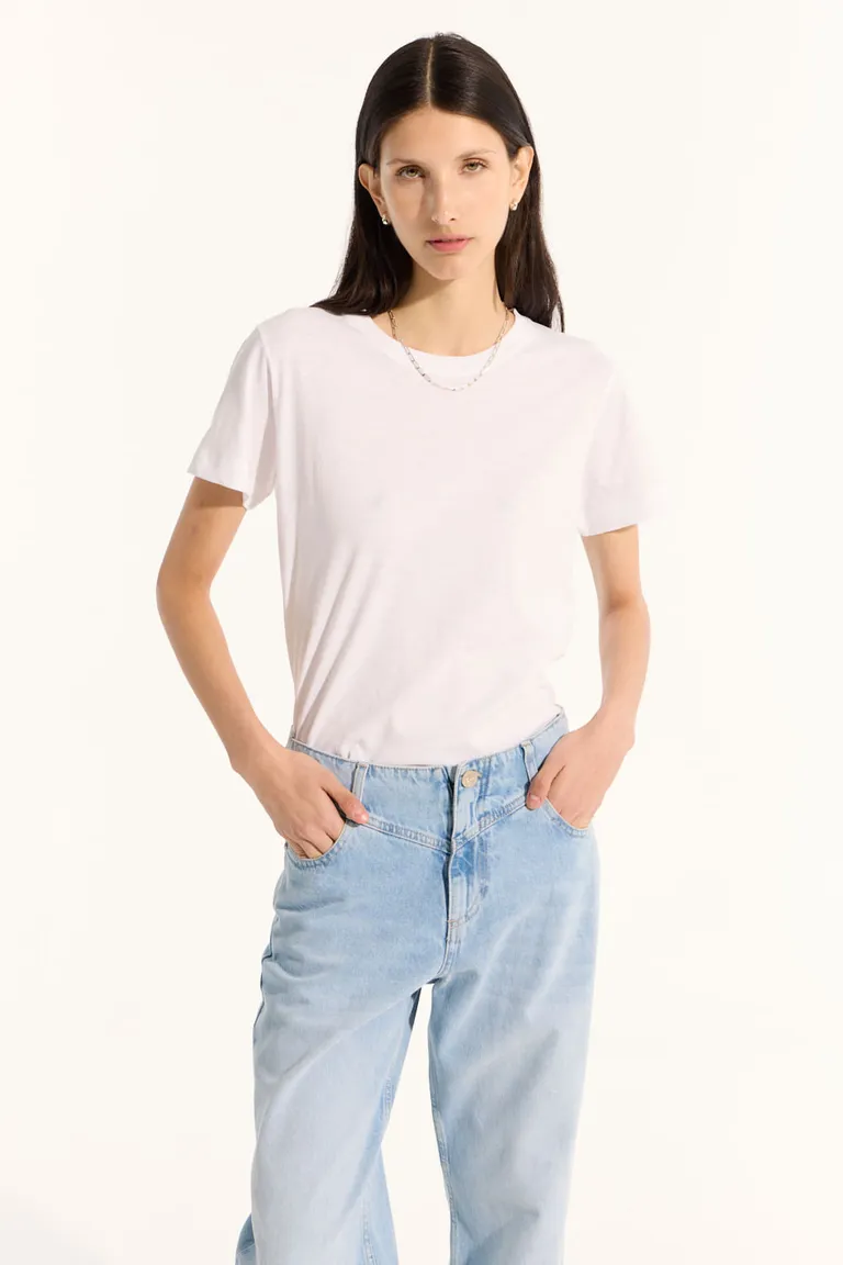 Remera básica de escote redondo en algodón premium peruano de Portsaid en Remeras para argentina