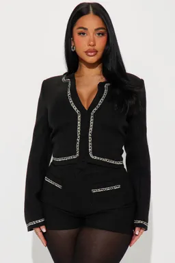 Blazer tweed corto negro de Fashion Nova en Blazers para argentina