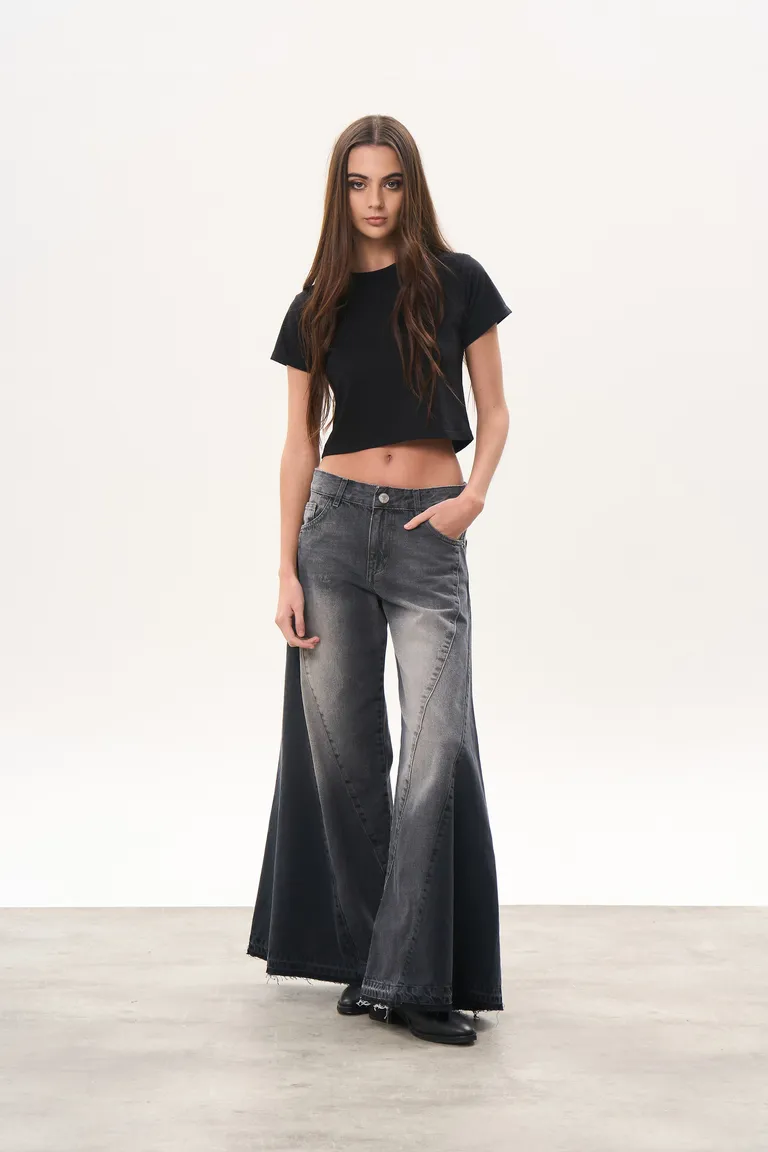 Jean denim megawide kyle black de Magda en Pantalones para argentina