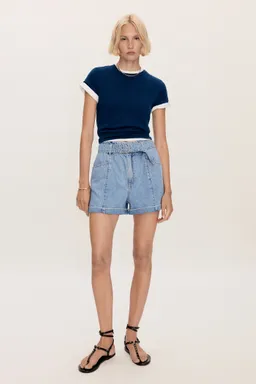 Shorts jean con cinturón de Mango en Shorts para argentina