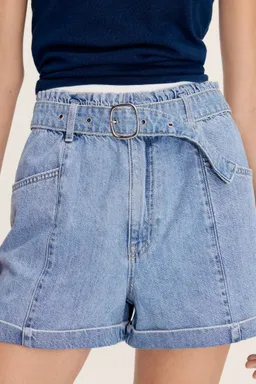 Shorts jean con cinturón de Mango en Shorts para argentina