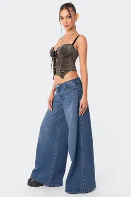 Corset terciopelo con encaje de Edikted en Ropa Interior y Medias para argentina