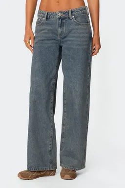 Jeans corazón lavado animal print de Edikted en Pantalones para argentina