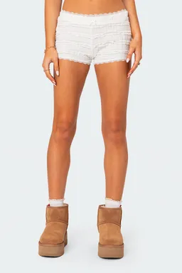 Short lucy encaje volados de Edikted en Shorts para argentina