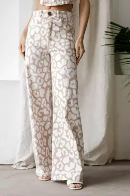 Wide leg estampado bengalina de Monaliza Plus en Pantalones para argentina