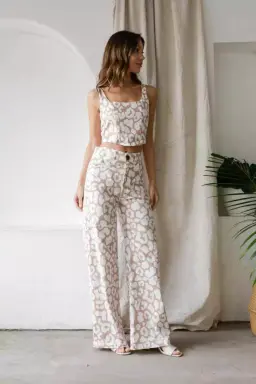 Wide leg estampado bengalina de Monaliza Plus en Pantalones para argentina