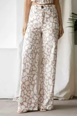 Wide leg estampado bengalina de Monaliza Plus en Pantalones para argentina