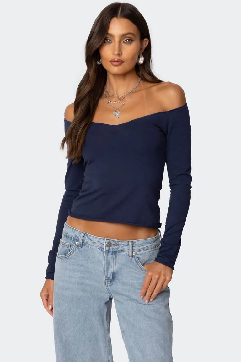 Nattie top hombros descubiertos cuello de Edikted en Tops para argentina