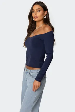 Nattie top hombros descubiertos cuello de Edikted en Tops para argentina