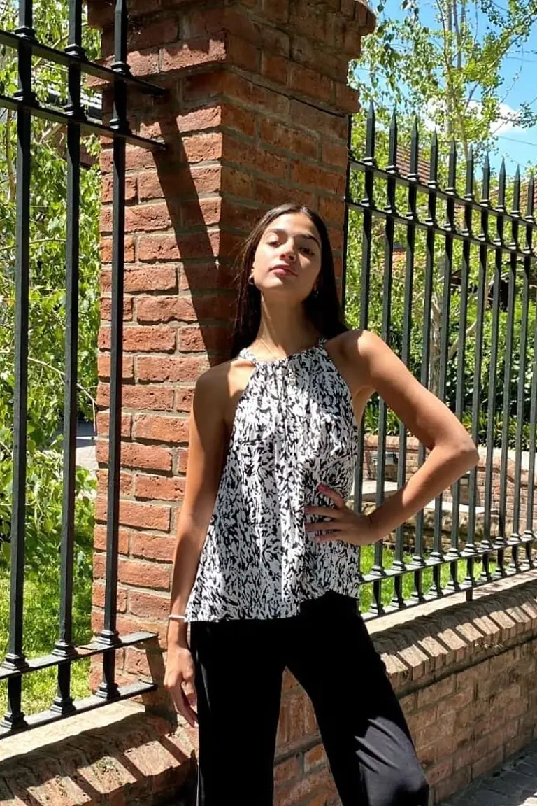 Blusa de lino estampada de Hesed en Blusas para argentina