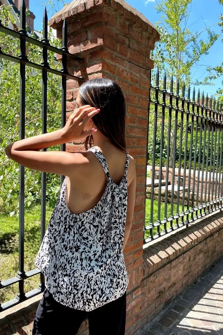 Blusa de lino estampada de Hesed en Blusas para argentina