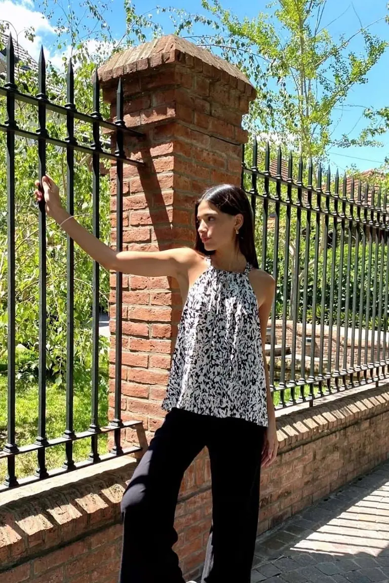 Blusa de lino estampada de Hesed en Blusas para argentina