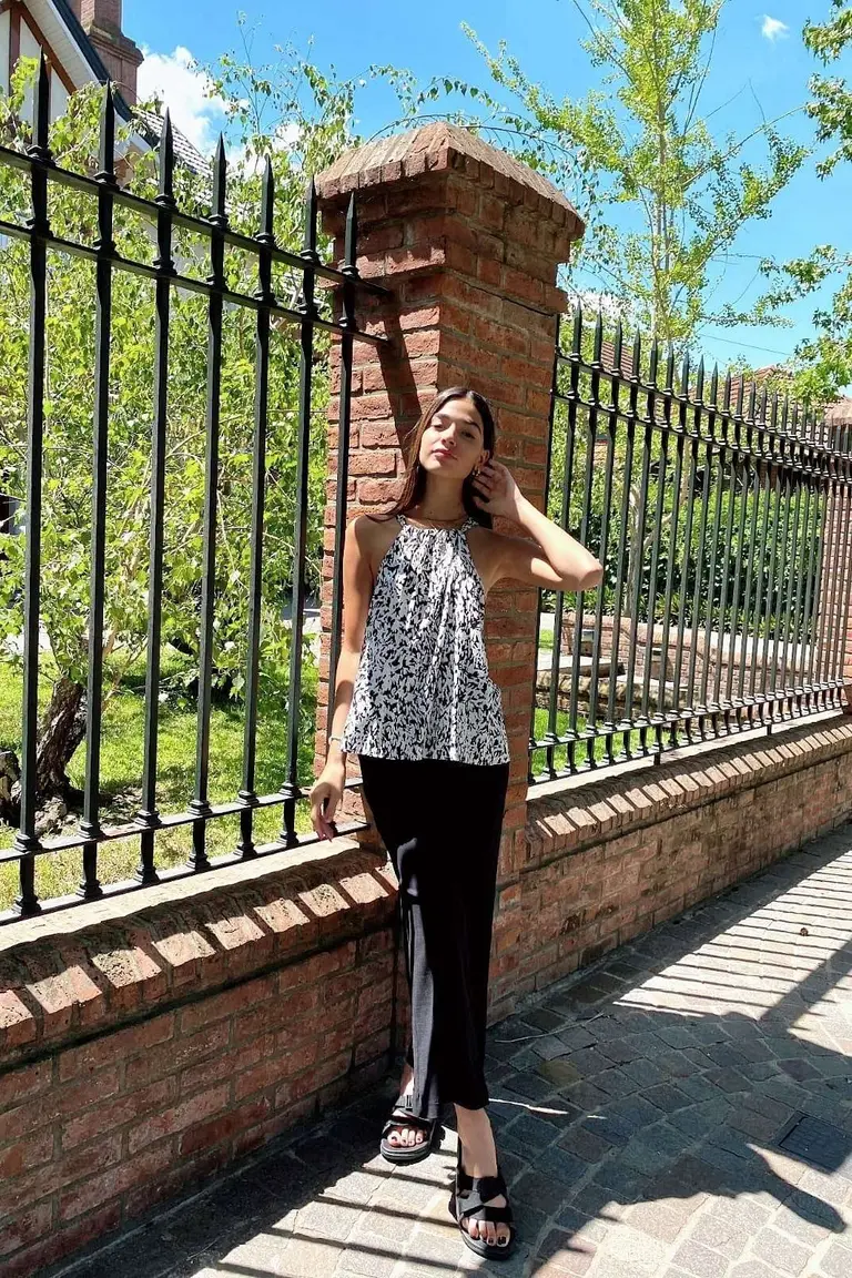 Blusa de lino estampada de Hesed en Blusas para argentina