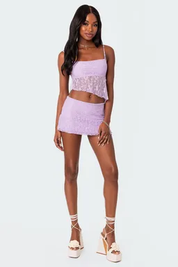 Musculosa encaje espalda abierta lyra de Edikted en Tops para argentina