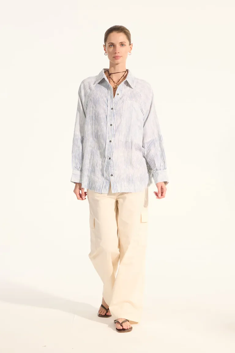 Camisa oversize rayada con lavado vintage para un look desenfadado de Portsaid en Camisas para argentina
