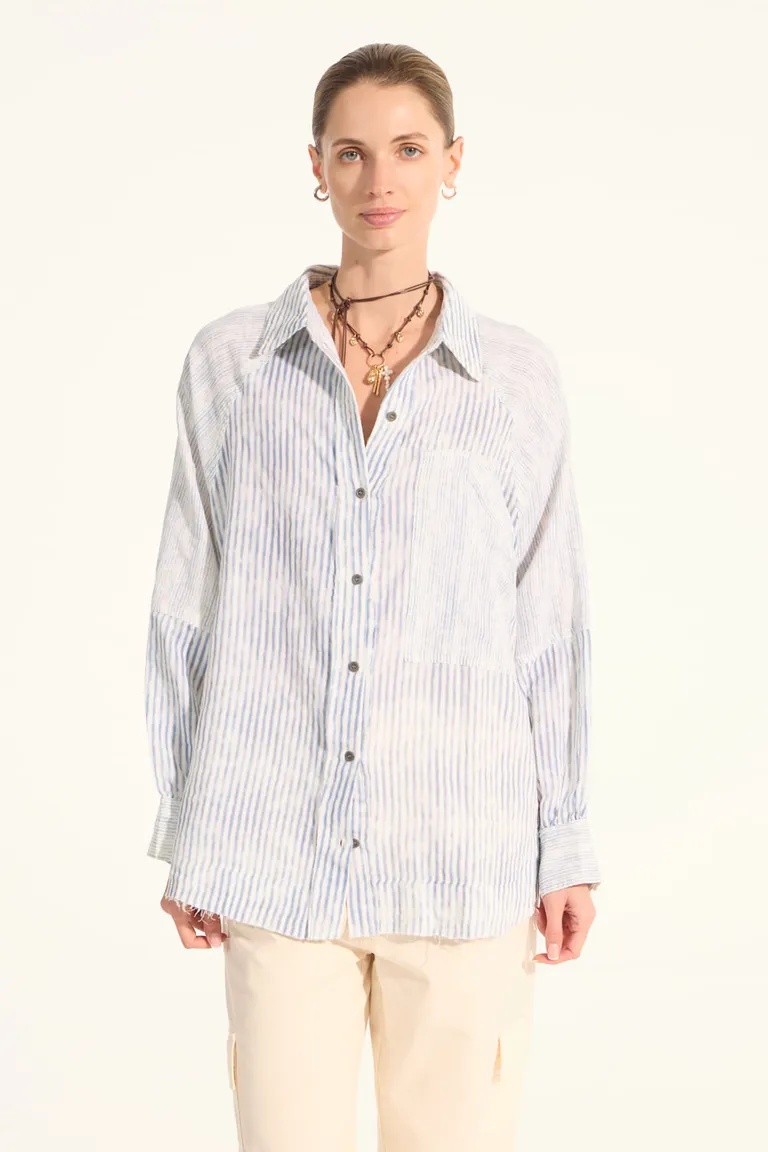 Camisa oversize rayada con lavado vintage para un look desenfadado de Portsaid en Camisas para argentina