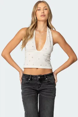 Top halter tejido strass de Edikted en Tops para argentina