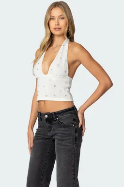 Top halter tejido strass de Edikted en Tops para argentina