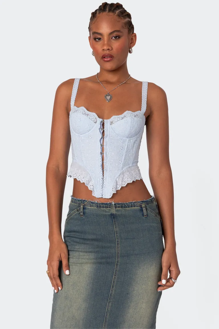 Corset ojalillos de Edikted en Tops para argentina