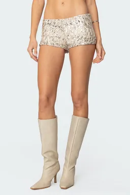 Micro short lentejuelas wavy baby de Edikted en Shorts para argentina