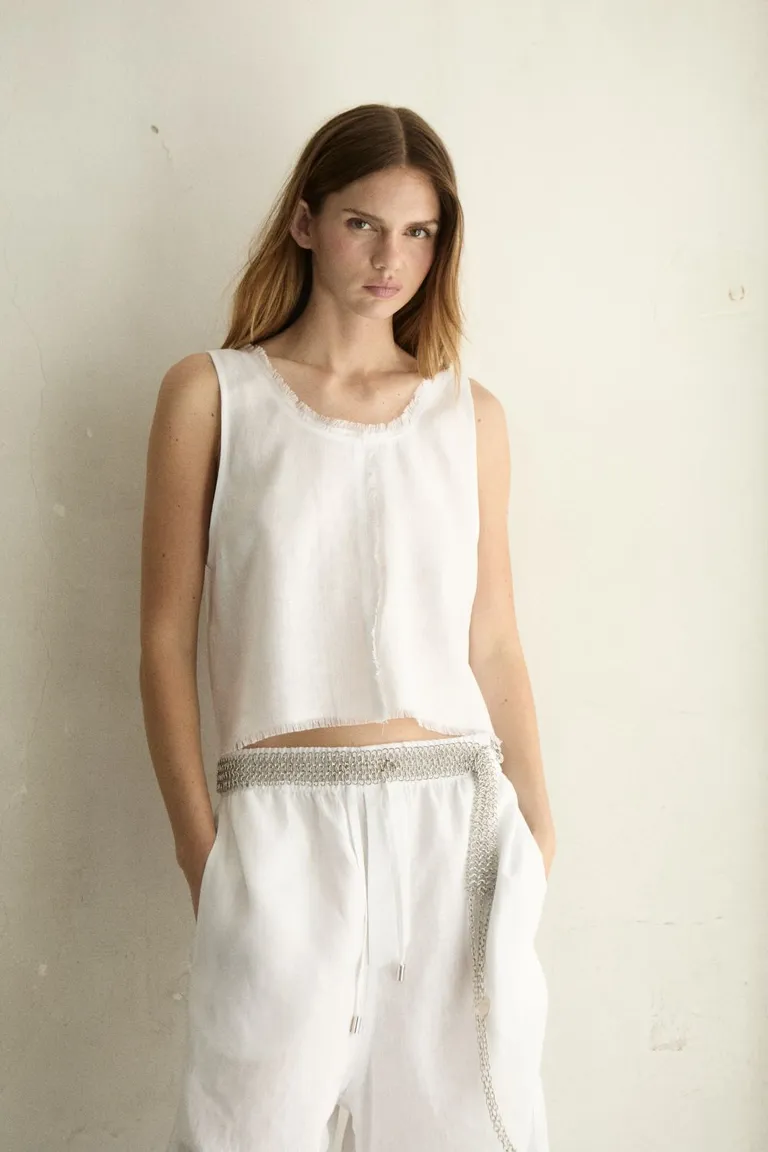 Top de Línea Holgada en Tono Blanco para Mujer de Allo Martinez en Tops para argentina