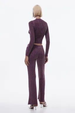 Pantalón acampanado punto lúrex de Mango en Pantalones para argentina