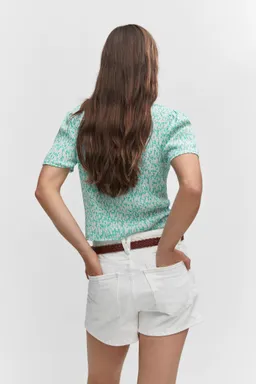 Blusa texturizada con nudo de Mango en Blusas para argentina