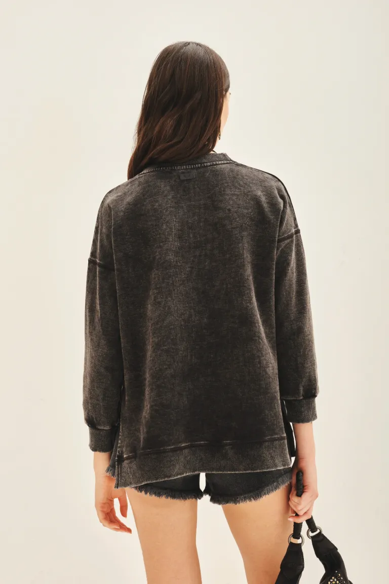 Buzo oversize de algodón con estampado de tigre en tachas de Rapsodia en Buzos y Sweaters para argentina